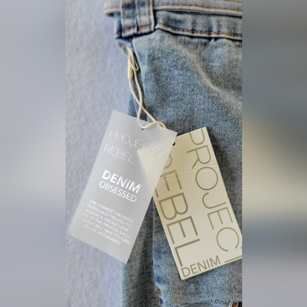 Project rebel denim obsessed mini skirt In Blue Size XL - Picture 6 of 8